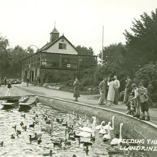 Boat-house & Swans c1950